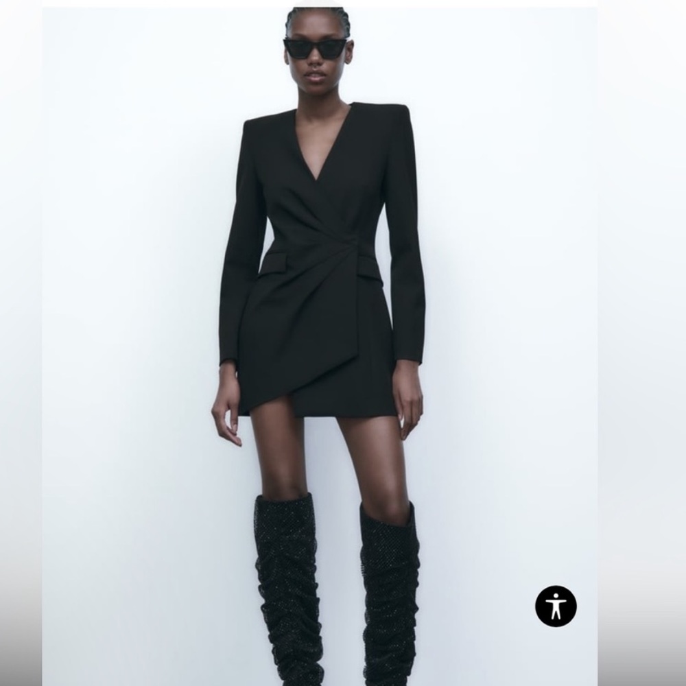 Zara draped blazer dress NWT size S.